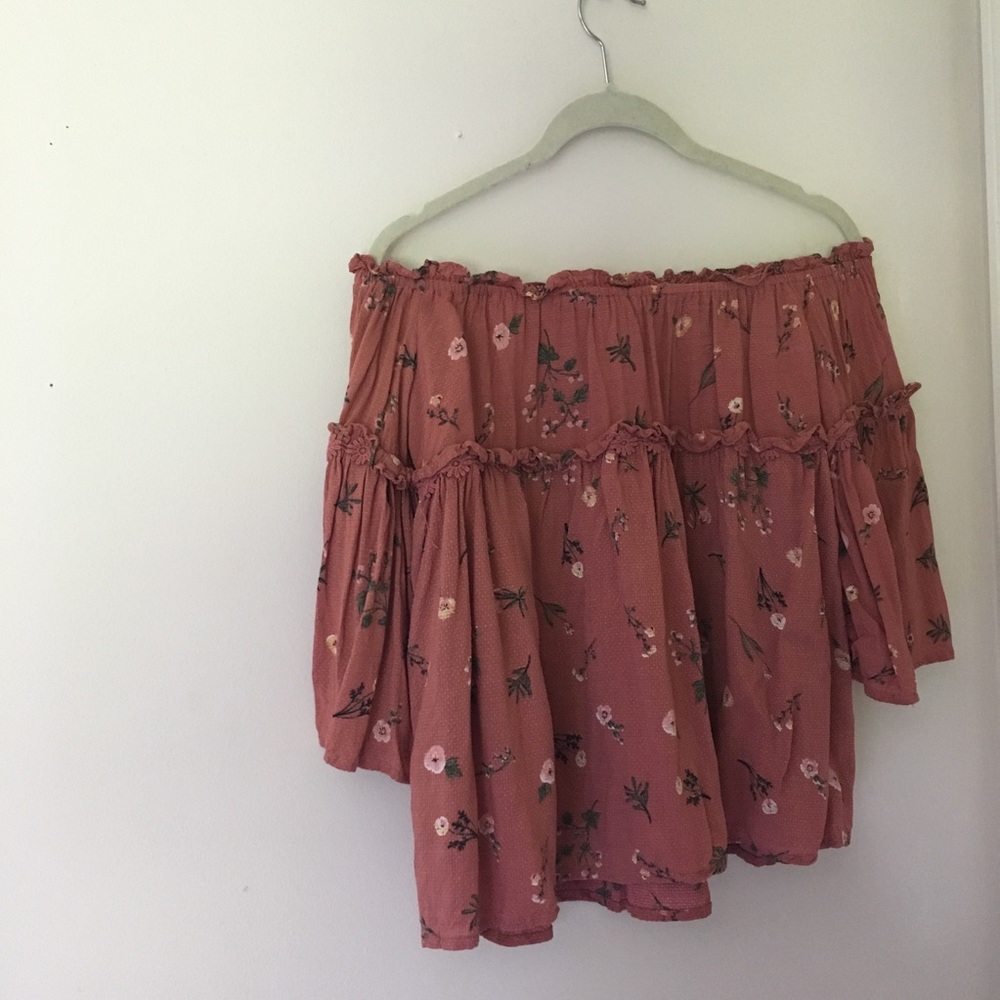 Off shoulder floral top